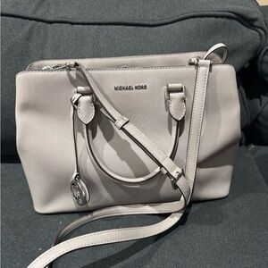 Michael Kors Savannah Lg Satchel Pearl Grey